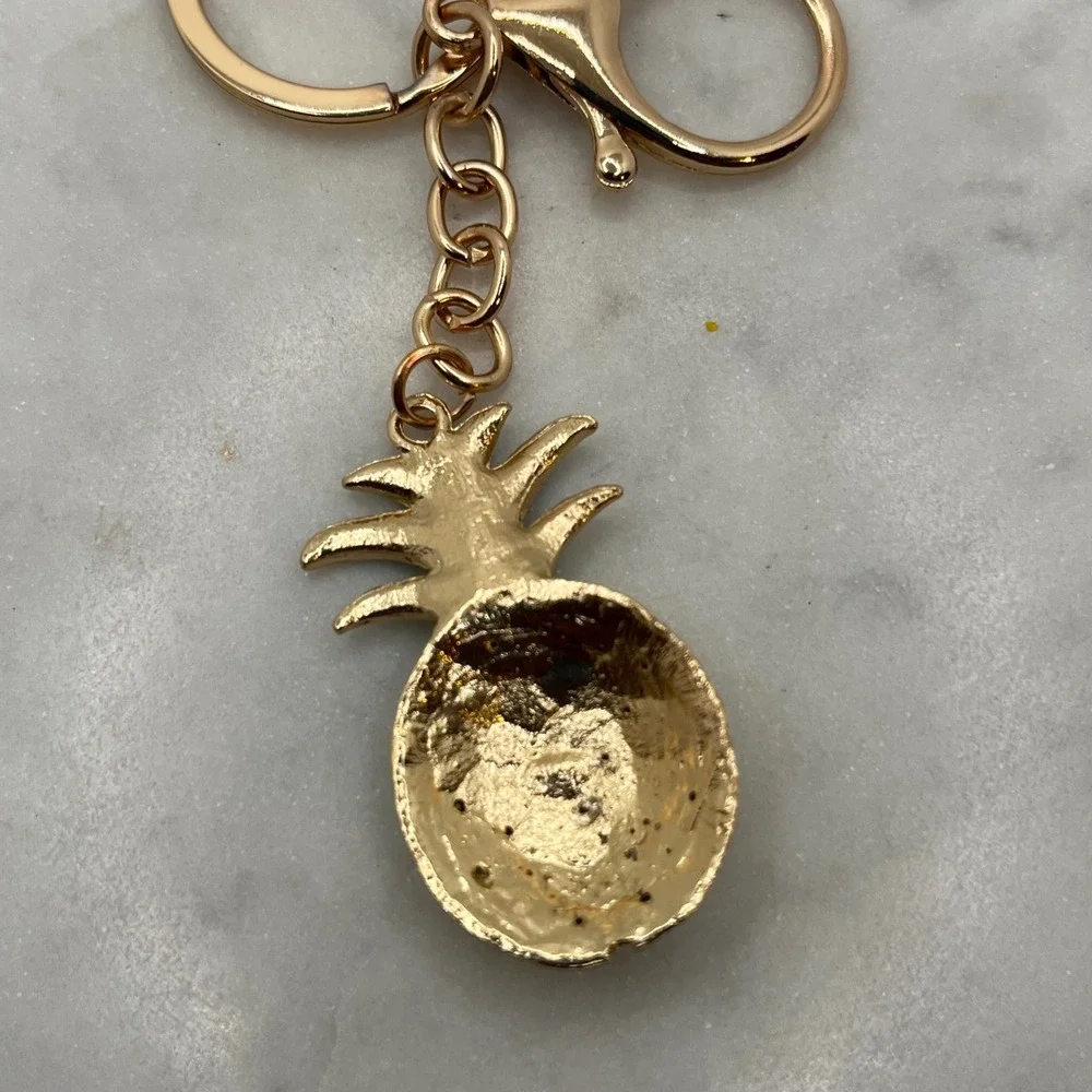 Pineapple Keychain Bag Charm Rhinestone Crystal Tropical Fruit‎ New Accessory
